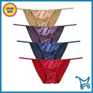 Silky Satin Tanga Panties Multi-Pack - Small to Plus Size